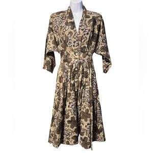 80s Vintage Howard Wolf Cotton Kimono Dress Size 3/4